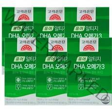 고려은단 유재석 퓨어 알티지 DHA 오메가3 식물성캡슐 rtg 60캡슐, 6박스
