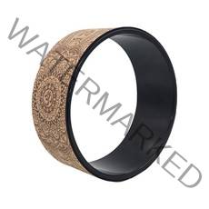 포픈 꽃문양 요가휠, 브라운