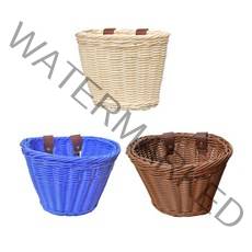 [발통마켓] 킥보드 라탄 바구니 자전거 클래식 미니 가방 유아 어린이, 라탄바구니(브라운)