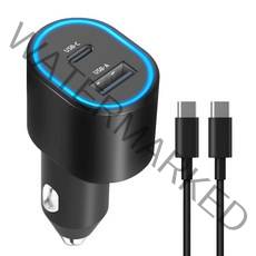 morac 네다 V4 45W PD PPS 듀얼 차량용 초고속 충전기 + C to C 충전 케이블 세트, 블랙, MR-CC-NDV4