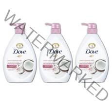 도브 스위트 코코넛 밀크 바디워시, 1L, 3개