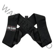 제로투히어로 체스트업 벤치프레스 스쿼트 헬스스트랩, 블랙