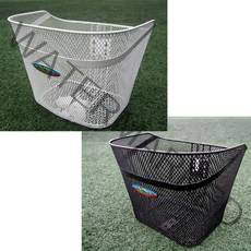 부착식 망 바구니/자전거바구니 고정식 다용도 스틸 부착형, 화이트