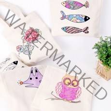 민화샵 민화 미니 에코백 만들기 천가방 UDPFB003Z, 무지