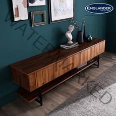 잉글랜더 올랜도 멀바우 원목 높은 거실장 1800, 멀바우브라운