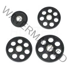 7홀 우레탄 중량원판 2.5kg 5kg 10kg 15kg 20kg 헬스 역기 바벨 고무 원판 50mm 이지바 바벨봉 호환, 7홀원판 5kg - 1개