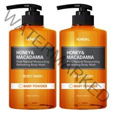 쿤달 퓨어 바디워시 베이비파우더향, 500ml, 2개