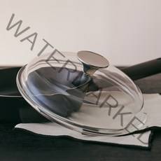 라운드 스텐 노브 돔형 유리뚜껑 20 24 28cm, 20cm