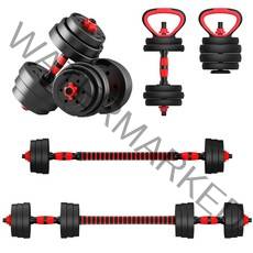 빼다 무게조절 덤벨 바벨 세트, 10kg+케틀벨손잡이1세트