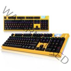 앱코 HACKER K660 ARC 프리미엄 카일 광축 방수 유선키보드 리니어 레인보우 LED, 옐로우, 일반형