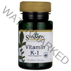 스완슨 비타민 K-1 100mcg 타블렛, 100개입, 1개