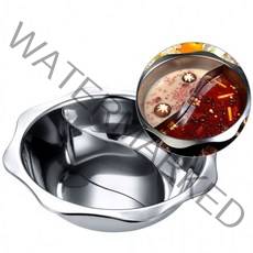 해바라기 샤브샤브 냄비 프리미엄 반반냄비 나눔냄비 스테인레스 캠핑, 해바라기 반반냄비30cm