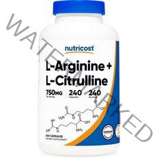 뉴트리 코스트 L-Arginine 엘 시트룰린 엘 아르기닌 240 정, 3병 ( 240정 )