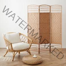 요고바라 인테리어 라탄 파티션 원목 칸막이 가림막 자바라 받침대, 단품