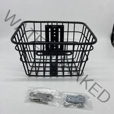 자전거바구니 걸이식 바구니 철 보관 바구니 접이식 바구니 내구성 교수형 바구니 전면 용, 검은색