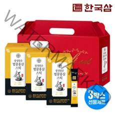 한국삼 정성담은 벌꿀 홍삼스틱 30포 x 3박스 선물세트, 상세설명 참조, 없음