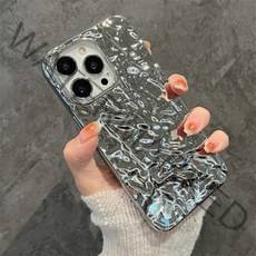 아이폰14 프로 케이스 크롬 웨이브 실버