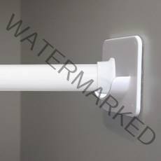 접착식 압축봉 커튼봉 거치대 후크 벽걸이 커텐 걸이 행거봉 옷걸이봉 고정 브라켓, 압축봉걸이 내부용(2개입) 분리형 - 화이트