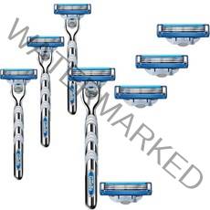 질레트 마하3 터보 면도기 3중날 2업, 4개, 4개