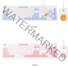 카카오프렌즈 유선키보드마우스 세트 라이언 어피치