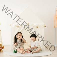 일루와 국민 아기 항균 텐트 인디언 키즈 유아용 동물 볼풀 놀이텐트, 크림