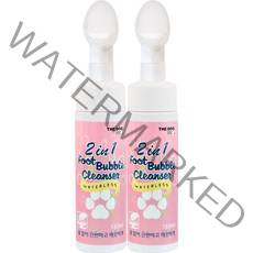 더독 2in1 풋 버블 반려동물용 클렌져, 130ml, 2개입
