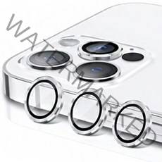 오펜트 아이폰 카메라 강화유리 메탈 개별 렌즈 보호링 실버, 3개