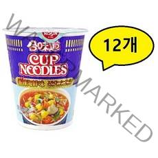 닛신 컵누들 씨푸드 스파이시 71g, 12개