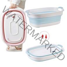 잇츠리빙 접어서 보관하는 만능 다라이 특대형 반려동물 폴딩 접이식 욕조 애견목욕통, 다용도 욕조+요술행주1장