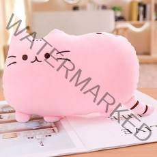 배곧홈데코 부드럽고 귀여운 고양이 등쿠션 허리쿠션, 핑크