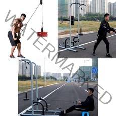 홈트레이닝 가정용 케이블 머신 1P 로잉 랫풀다운 크로스오버 삼두 이두 등근육 헬스기구, 옵션10