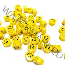 크런치 슬라임 재료 비즈 공예 10mm, 스마일, 100개