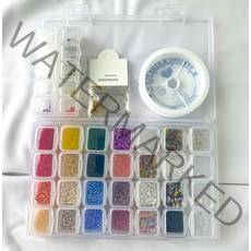 시드비즈 반지 팔찌 키링 만들기 비즈공예재료 DIY 42종 키트 E type, 혼합색상, 1세트