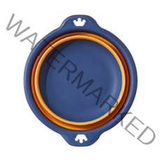 빼다 다용도 접이식 세수 대야 스몰 23cm, 네이비, 1개