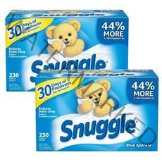 Snuggle 스너글 드라이 시트 230개입 (2팩) Blue Sparkle 블루 스파클 향, 2개, 230매