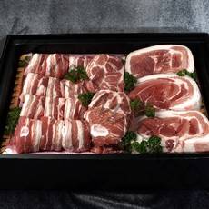 지리산농협-지리산흑돼지 선물세트 패키지, (4구)-(중량2.45kg)
