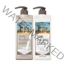 밀크바오밥 오리지널 샴푸 1000ml+트리트먼트 1000ml 화이트솝향, 1세트
