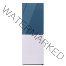 쿠잉전자 글라스 프리즘 일반형냉장고 방문설치, 네이비 + 화이트, BSR-C138NW