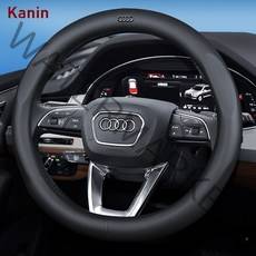 카닌 고급형 아우디 가죽 핸들커버 국내당일배송, 가죽 핸들커버-로고없음
