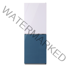 쿠잉전자 글라스 프리즘 일반형냉장고 방문설치, 네이비 + 화이트, BSR-C138WN