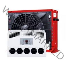 무시동에어컨 공업용 차박용 냉동 에어컨, 12V세로형에어컨(풀세트), 레드