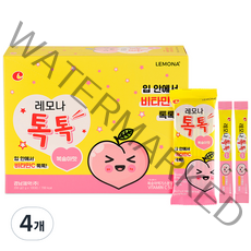 레모나 톡톡 어린이 비타민 간식 2g 100포, 200g, 4개