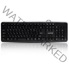 PLANTIUM 표준 멤브레인 슬림 유선키보드, K303, 블랙, 일반형