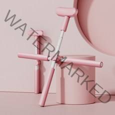 블몬 밸런스바 요가 필라테스 십자봉 스트레칭 봉, 핑크