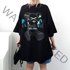 [퀸비샵] 베어컬렉션 빅박스 // 빅사이즈 루즈핏 반팔티 티셔츠 오버핏 박스티 임부복 오버사이즈