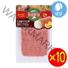 롯데햄 의성 마늘햄 슬라이스 60g, 10개