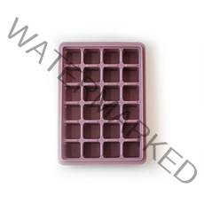 키친팩토리 파스텔 실리콘 얼음틀 24구, 버건디핑크