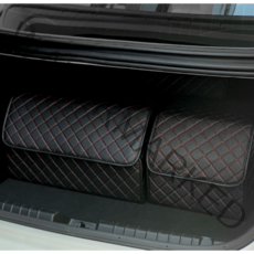 고급형 차량용 트렁크 뚜껑있는 칸막이 대형 짐정리 보관함 가방 승용차 버스 승합차 택시 차량 흔들림없는 손잡이 정리함 수납함