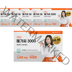 비타민마을 메가씨 3000 비타민C 분말 스틱, 270g, 6개