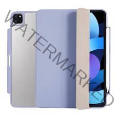 알리다 아이패드 에어4 클리어 슬림 펜슬수납 케이스, 라벤더그레이